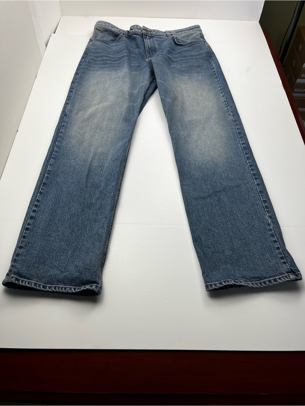Kimes Ranch Mia 16 / 34 Blue Denim Jeans High Rise Relaxed Straight Leg Western